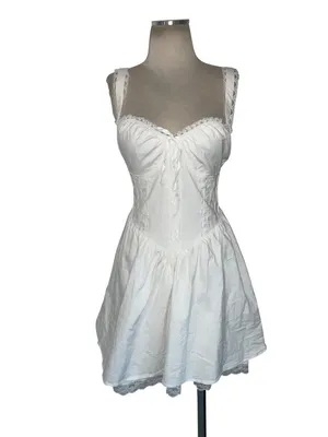 MORE TO COME Zia Mini Dress in White XLarge New Womens thumbnail 4