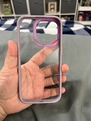 iPhone 14 Pro phone case clear with purple thumbnail 4