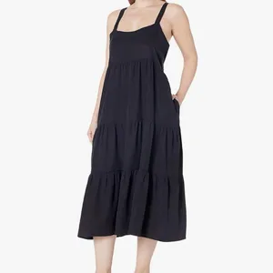 The Drop Britt Tiered Midi Tent Dress Black Size XXL New With Tag thumbnail 3