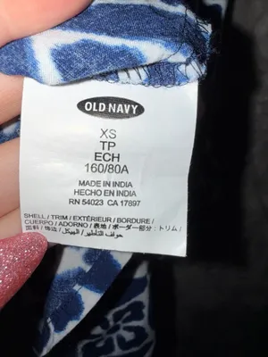 Old Navy Blue and White Geometric Print Sleeveless Dress Size XS thumbnail 2