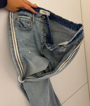 PISTOLA Light blue denim jeans with a relaxed fit and zipper all the way down. #relaxed #denim thumbnail 1