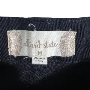 Altar'd State Fringe Front Raw Hem Denim Shorts Black Western Boho Size M thumbnail 5