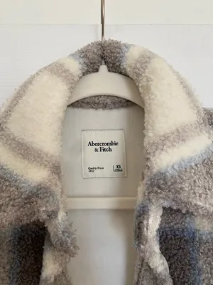Abercrombie Sherpa Jacket Plaid XS Buffalo Lined thumbnail 2