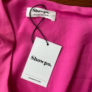 NWT Showpo Niana Hot Pink One Shoulder Draped Ruffle Mini Dress Sz 4 💛🎀 thumbnail 10