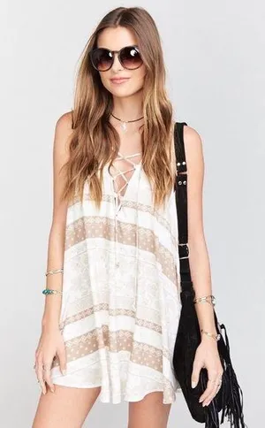 Show Me Your Mumu Lace Up Front Dress thumbnail 1