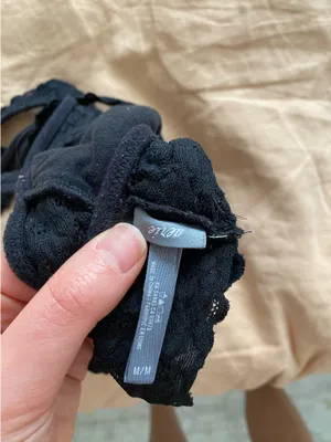 Aerie Lace Crossback Bralette Black M thumbnail 5