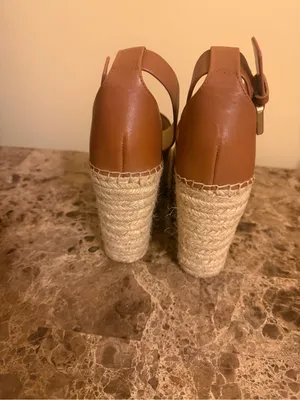 Marc Fisher Brown Suede Espadrille Wedge Sandals thumbnail 6
