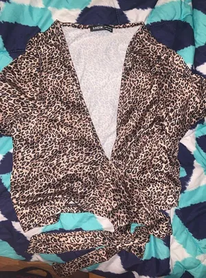 SHEIN Leopard Print Blouse thumbnail 1