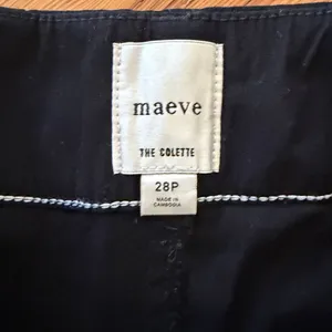 Maeve Anthropologie Colette Cropped Wide-Leg Pants in Black Size 28P thumbnail 8
