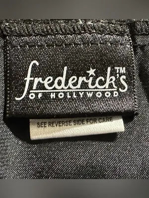 Vintage Fredericks of Hollywood black satin sheer mesh chemise slip dress size M thumbnail 8