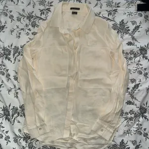 Theory Ivory Satin Blouse thumbnail 3