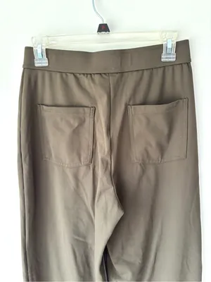 Halara Day Stretch High Waisted Wide Leg Pants Olive Green Athleisure Comfort thumbnail 7