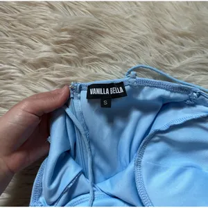 VANILLA BELLA Sky Blue Pearl Mini Dress thumbnail 5