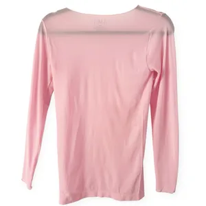 AMB Solid Raw Edge Second Skin Top Candy Pink Long Sleeve One Size Size undefined thumbnail 3