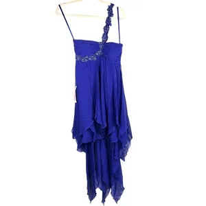 Y2K Fairy‎ Grunge Midi Dress 3/4 Blue Purple Beaded Coquette Angel Empire Waist thumbnail 2