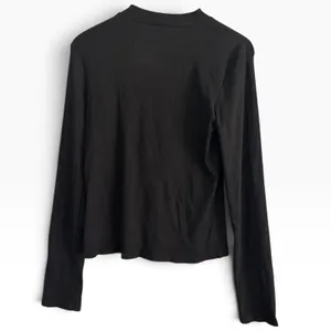 NWT Natural Life Black Mock Neck Ribbed Long Sleeve Top Size Large thumbnail 2