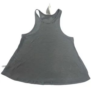 Free People Ribbed Swing Tank Gray Flowy Flare Stretch Casual Top Size XS thumbnail 6