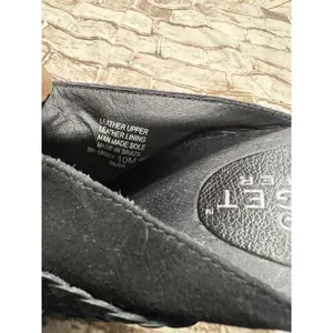 BRIDGET SHUSTER 10 Shoes SASSY BLACK LEATHER MULE HEELS Lock Heart Clogs‎ thumbnail 3