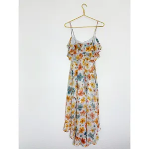 Anthropologie Sleeveless Asymmetric Ruffled Midi Dress Size Small Chiffon Fairy thumbnail 13