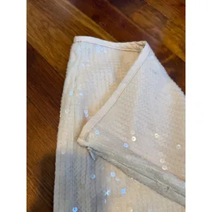 Forever 21 Champagne Sequin Maxi Skirt Straight‎ High Slit NWT Small thumbnail 3