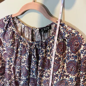 J. Crew Palermo Smocked Waist Mini Dress‎ in Floral Bouquet Linen Medium thumbnail 13