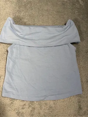 Aerie chill up Off-Shoulder Top medium blue thumbnail 6