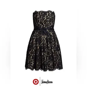 Robert Rodriguez Target Neiman Marcus Black Lace Fit Flare Cocktail Dress Bow 6 thumbnail 5