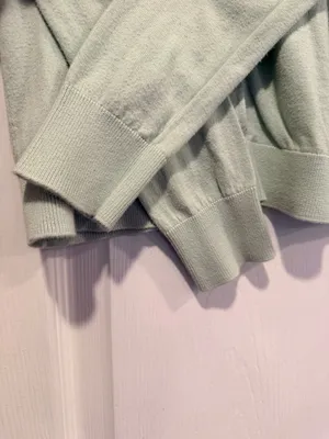 J. Crew Size S Mint Green Cotton Crew Neck Long Sleeve Button Caryn Cardigan thumbnail 5