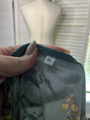 Green and Gold XL floral boho dress thumbnail 4