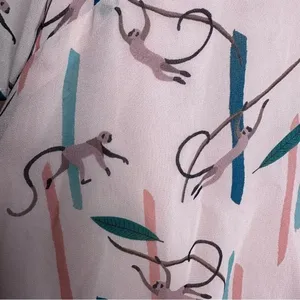 Emily and Fin ModCloth Monkey Around Town Blouse Size Large thumbnail 6