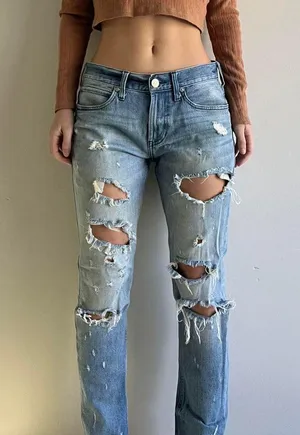 PacSun Blue Ripped Denim Jeans Size 29 X 30 thumbnail 1