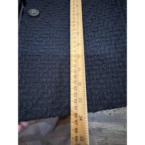 Laundry by Shelli Segal Chunky Knit Black Boucle Coat Size XS Collared thumbnail 13