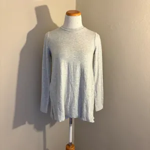 Anthropologie Daily Ritual Heather Gray Long Sleeve Crewneck Tunic Top Small thumbnail 2