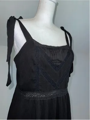 Abercrombie & Fitch Black Midi Dress M thumbnail 2