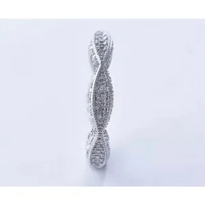 NEW 1 Ct Pretty Pave Simulated‎ Diamond Eternity Wedding Band Ring, Size 10 thumbnail 7