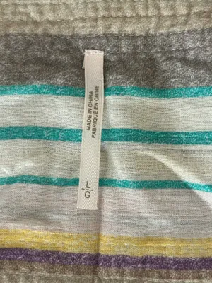 Free People Striped Cotton Button-Front Women's Top Large thumbnail 6