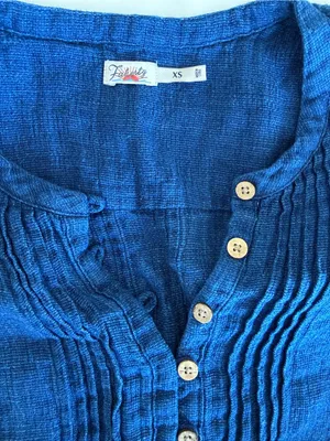 Faherty Blue Isha Dress thumbnail 7