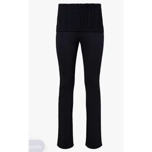WeWoreWhat Cable Knit Rollover Pant Size L Flare leg Wide-leg design thumbnail 5