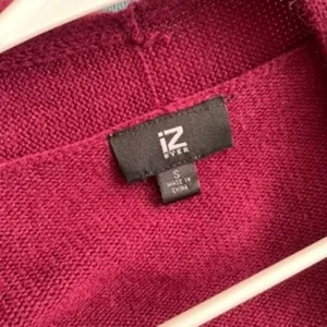S- Iz Byer Light Plum Colored Long Cardigan Coat‎ thumbnail 4