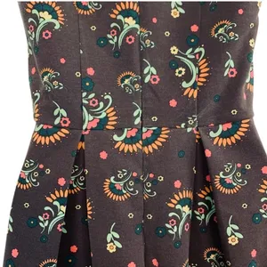 Matilda Jane Floral Fit & Flare Dress XS Brown Retro Print thumbnail 4