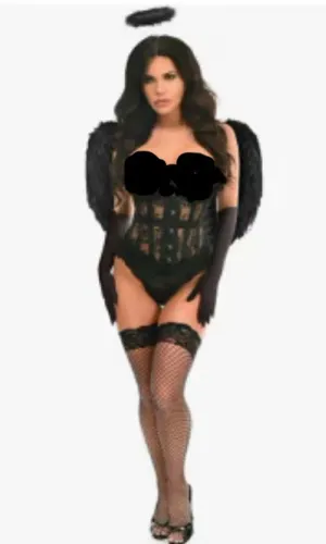Daisy Black Lace Dark Angle Costume Size L thumbnail 1