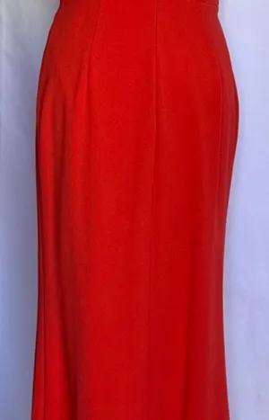 NWT‎ Jay Godfrey Red Coral lined high quality dress High front slit thumbnail 1