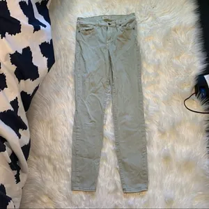 Madewell‎ Women's Size 27 9" High Riser Skinny Skinny Jean Pale Green Mid-Rise thumbnail 3