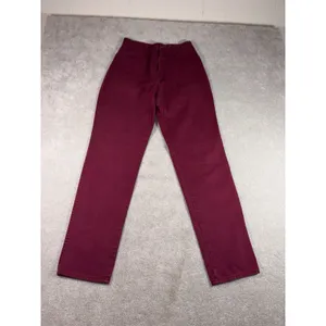 VTG Women's 90s Burgundy Denim Wrangler Jeans WPL6428 12x34 Cowgirl Cut thumbnail 4