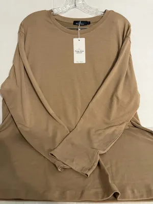Trendy Queen Crewneck Long-Sleeve Tee in Tan thumbnail 1