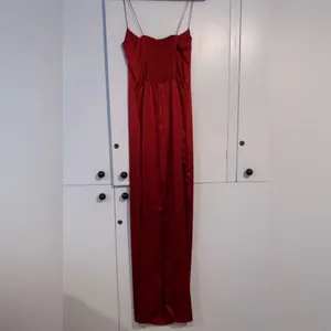 Reformation Red Satin Maxi Dress Slip Dress Cowl Neck Open Back Size 2 thumbnail 7