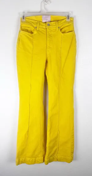 Revice Denim Venus Flare Star Golden Yellow High Rise Jeans Size 30 Boho Retro Casual thumbnail 1