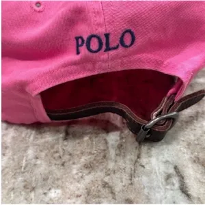 Ralph Lauren Vibrant Pink Cap with Navy Logo thumbnail 3
