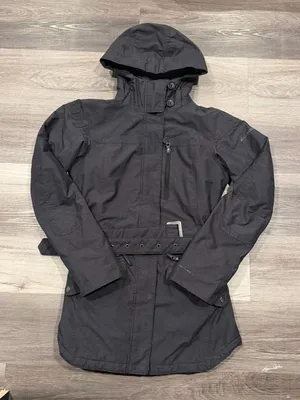 Columbia Omni Tech Parka Women’s Grey Belted Insulated Jacket Size Md thumbnail 1