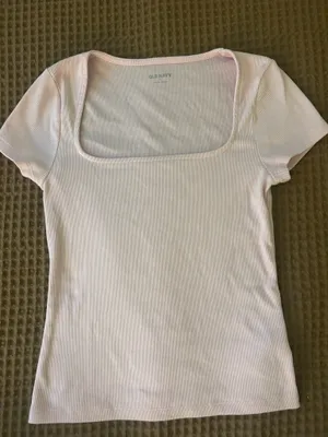 old navy woman’s pink square neck top in a size S thumbnail 1
